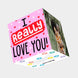 I Really Love You Bomb 3D Cube Card