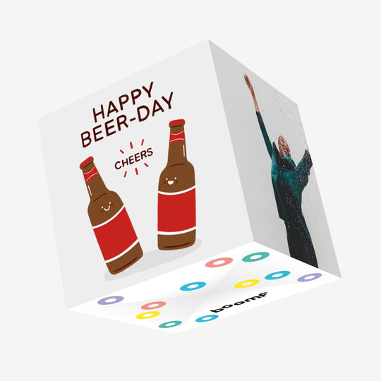 Happy Beer-Day Confetti-exploding Greetings Card