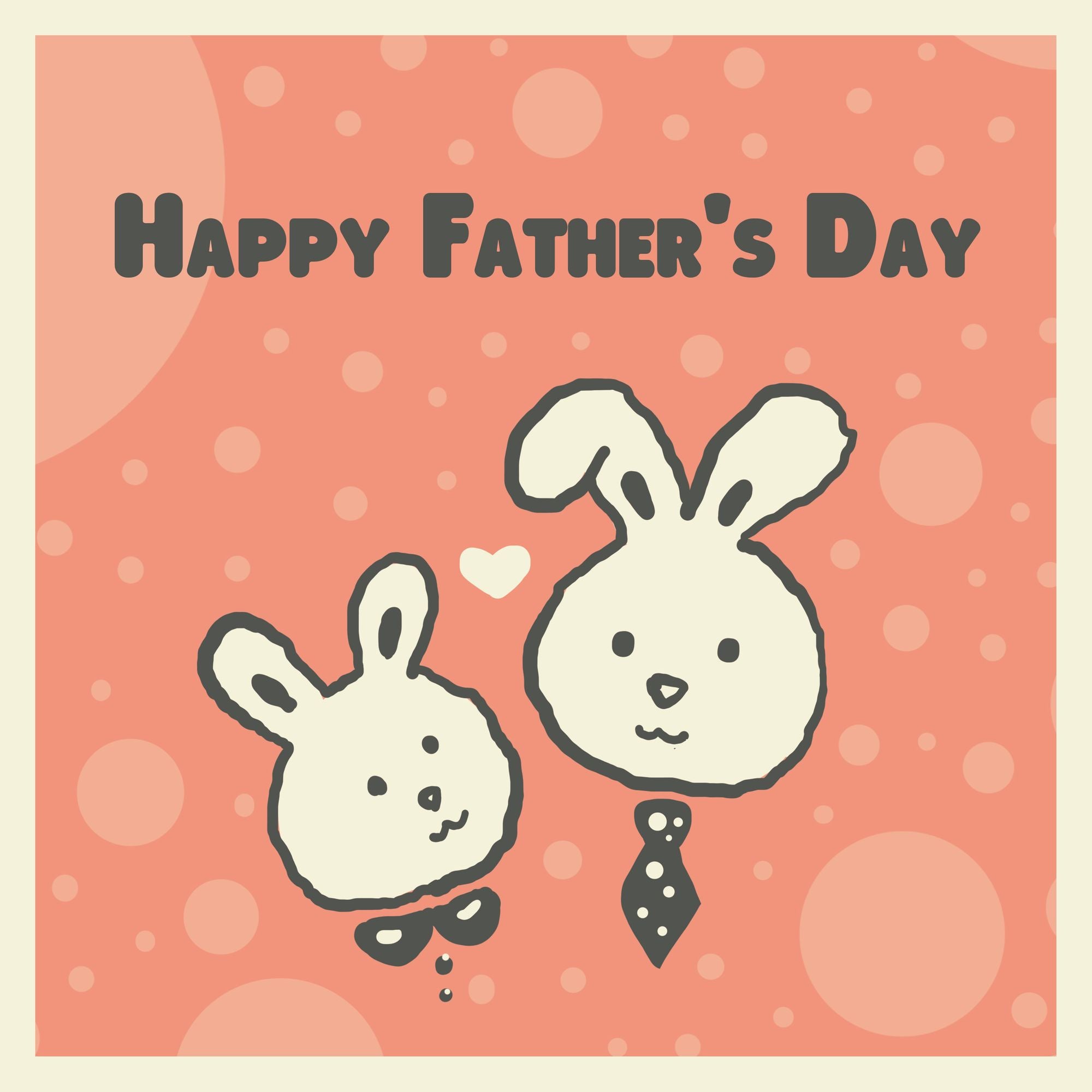 Happy Father's Day Cute Rabbits Card – Boomf