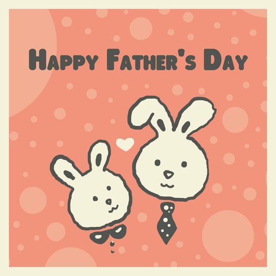 Happy Father's Day Cute Rabbits Card