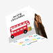 London Red Bus Merry Christmas Confetti-exploding Greetings Card