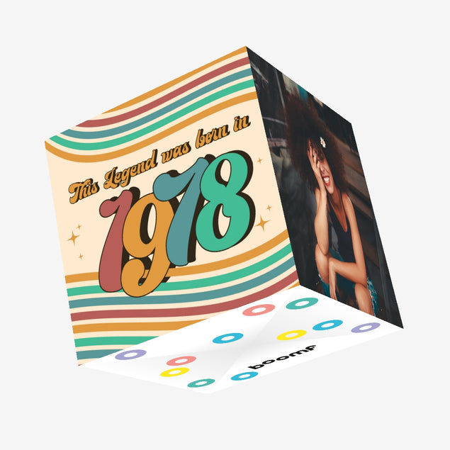 Legend Was Born In 1978 Confetti-exploding Greetings Card
