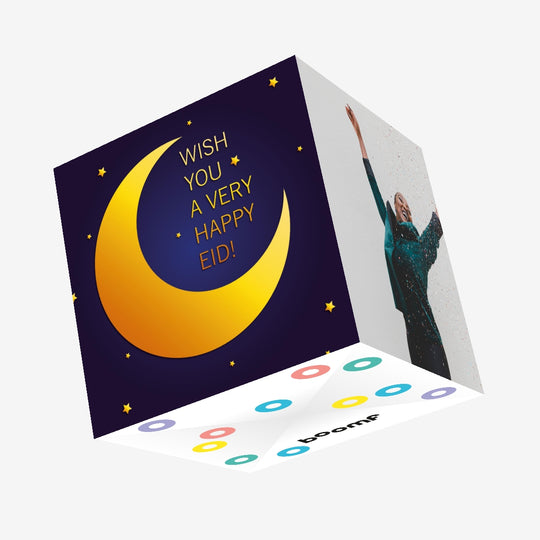 Wish You A Very Happy Eid! Confetti-exploding Greetings Card