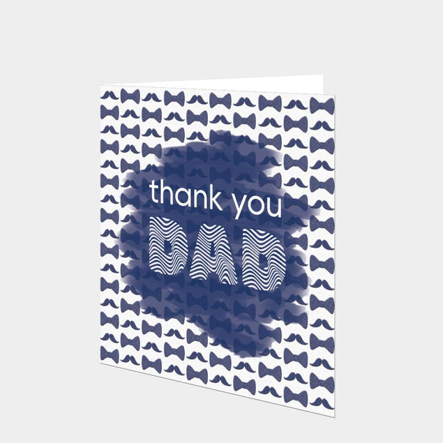 Thank You Dad Moustache Card