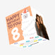 Cute Smiling Alpaca Happy 8th Birthday Confetti-exploding Greetings Card