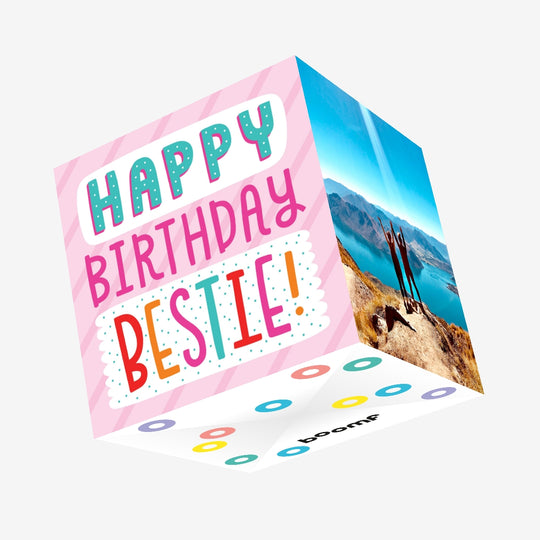 Happy Birthday Bestie Confetti-exploding Greetings Card