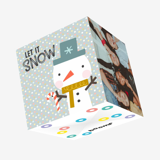 Let It Snow Christmas Confetti-exploding Greetings Card