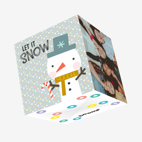 Let It Snow Christmas Confetti-exploding Greetings Card