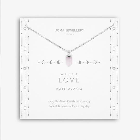 Joma Jewellery Rose Quartz Crystal Necklace