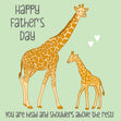 Cute Father’s Day Giraffe Card - 1