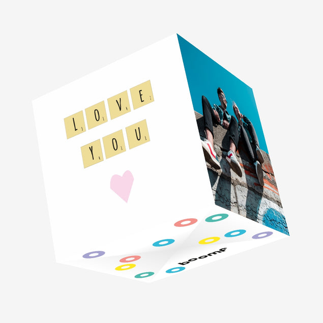 Love You Scrabble Confetti-exploding Greetings Card