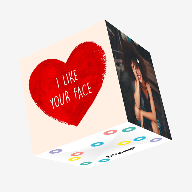I Like Your Face Confetti-exploding Greetings Card