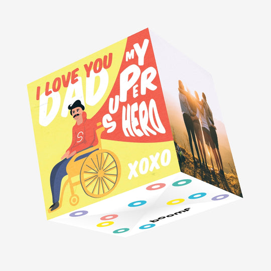 I Love You Dad My Super Hero Confetti-exploding Greetings Card