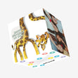 Funny Giraffe Happy Birthday Confetti-exploding Greetings Card