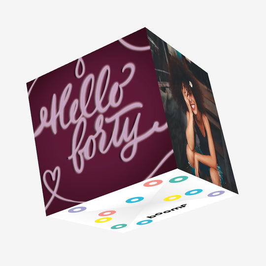 Hello Forty Confetti-exploding Greetings Card