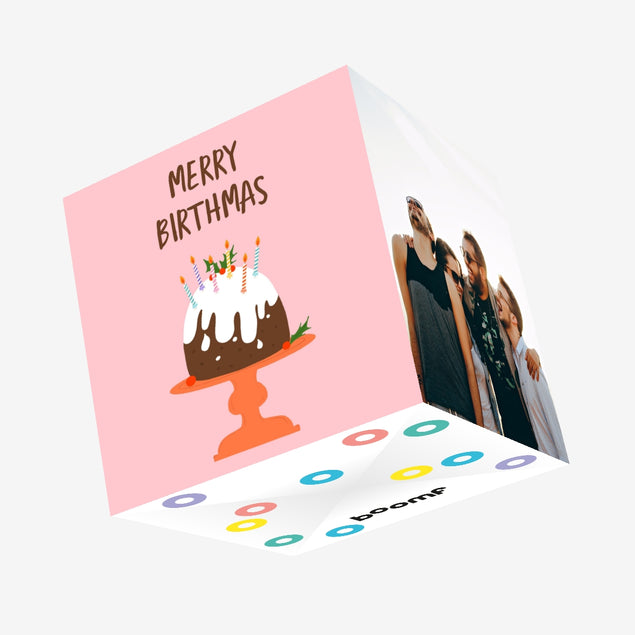 Merry Birthmas Christmas Confetti-exploding Greetings Card