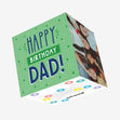 Dad Green Birthday Confetti-exploding Greetings Card