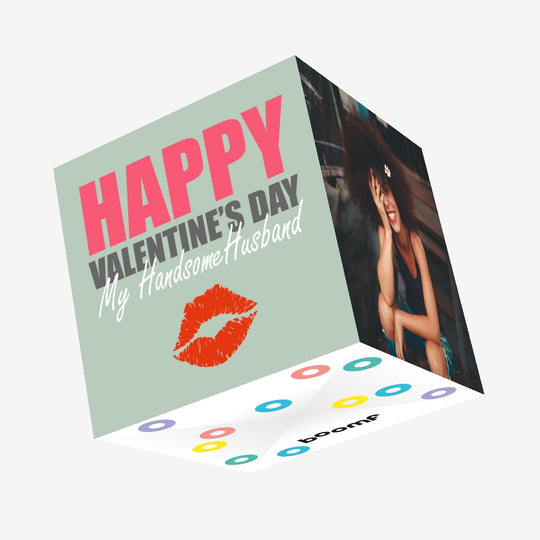 Happy Valentine's Handsome Husband Confetti-exploding Greetings Card