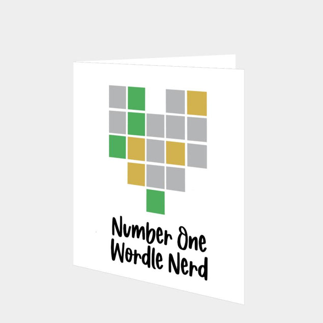 Number One Wordle Nerd Card