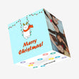 Polar Bear On Swing Merry Christmas Confetti-exploding Greetings Card