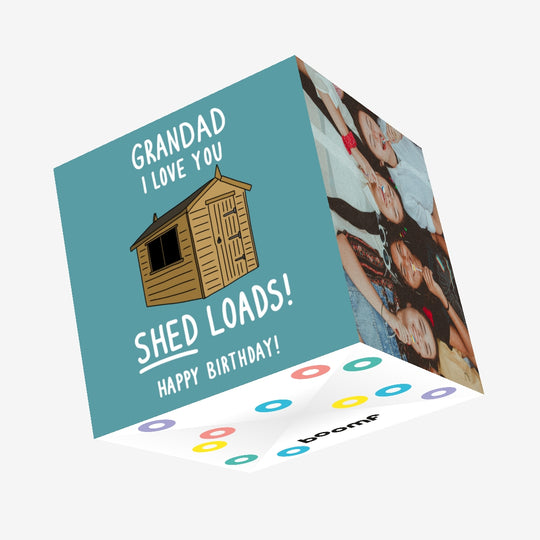 Grandad I Love You Shed Loads Birthday Confetti-exploding Greetings Card