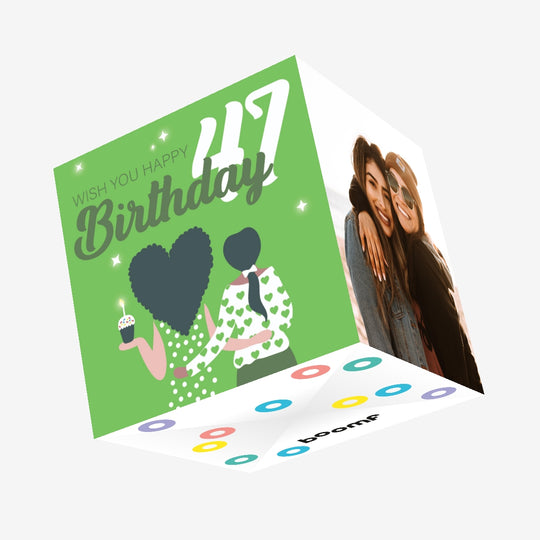 Wish You Happy 47th Birthday Confetti-exploding Greetings Card