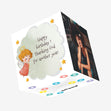 Cute Angel Happy Birthday Confetti-exploding Greetings Card