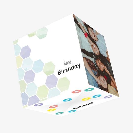 Honeycomb Birthday Confetti-exploding Greetings Card