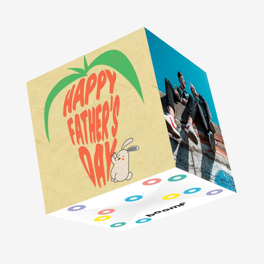 Happy Father's Day Carrot Confetti-exploding Greetings Card