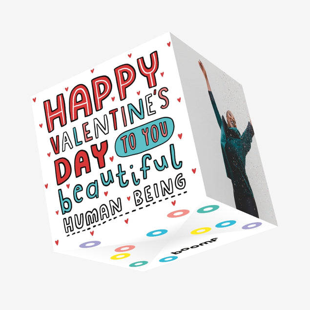 Happy Valentine's Day To You Beautiful Confetti-exploding Greetings Card