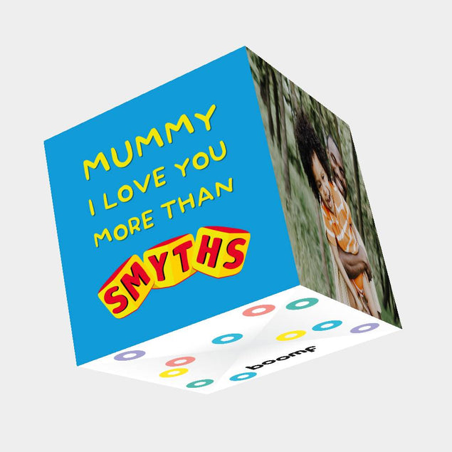 Mummy I Love You More Than Bomb 3D Cube Card