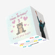 Cute Teddy Bear Happy 5th Birthday Daughter Confetti-exploding Greetings Card