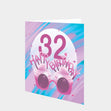 Happy 32nd Birthday Cupcake Glasses Card