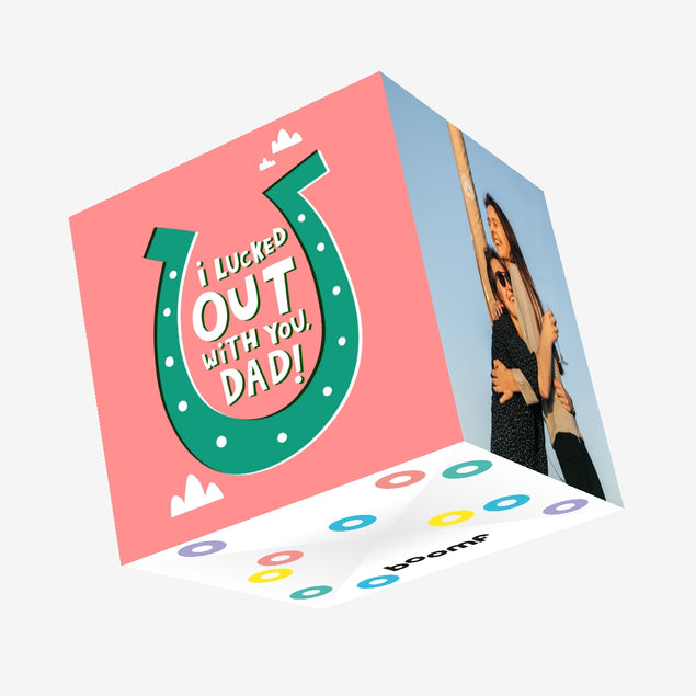 Lucky Horseshoe Father's Day Confetti-exploding Greetings Card