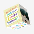 Excellent Eighth Confetti-exploding Greetings Card