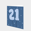 21 Balloons Blue Card