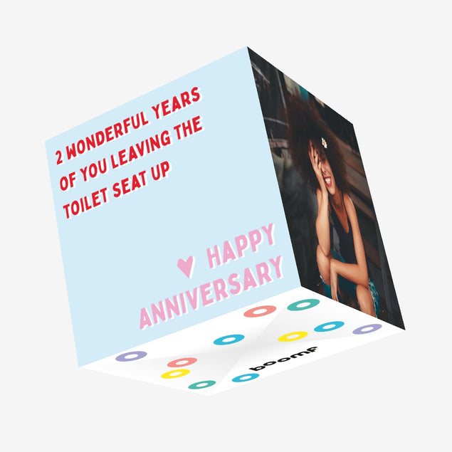 Two Years Toilet Confetti-exploding Greetings Card