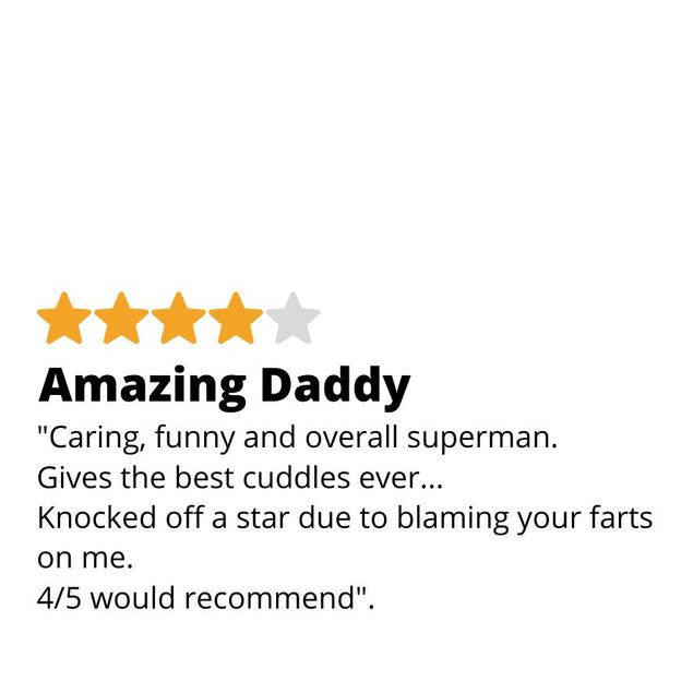 Amazing Daddy Review Birthday Card 3D Cube Card
