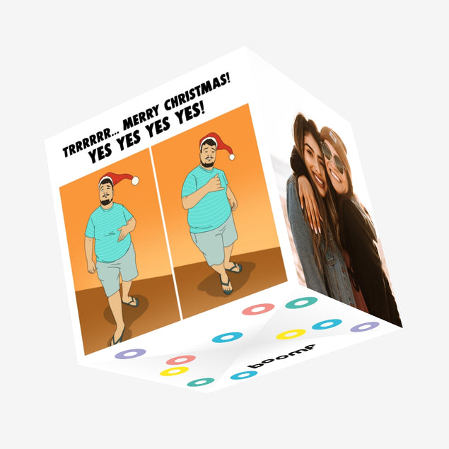 Merry Christmas Yes Yes Yes Yes Meme Confetti-exploding Greetings Card