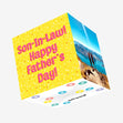 Son-In-Law Father's Day Yellow Confetti-exploding Greetings Card