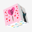 I Licked You Heart-Shaped Lollipop Valentine's Day Confetti-exploding Greetings Card