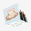 Love Bug Hippie Car Valentine's Day Confetti-exploding Greetings Card