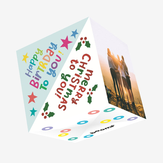 December Birthday Confetti-exploding Greetings Card