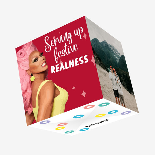 RuPaul Christmas Confetti-exploding Greetings Card