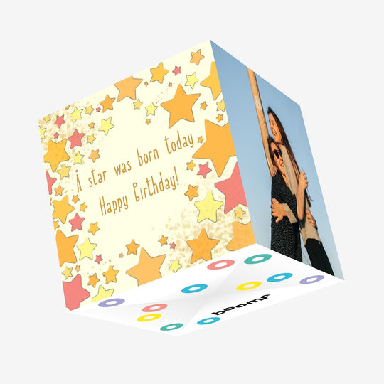A Star Was Born Today Confetti-exploding Greetings Card