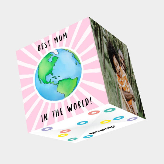 Best Mum Bomb 3D Cube Card