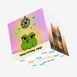 Flirting Frog Happy Birthday Confetti-exploding Greetings Card