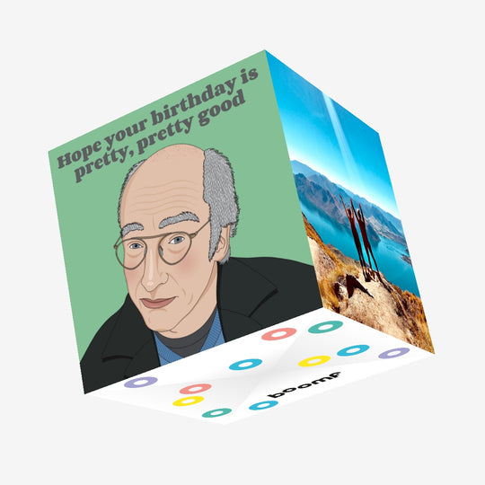 Larry David Pretty Good Birthday Confetti-exploding Greetings Card