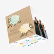 Running Sheep Happy Birthday Confetti-exploding Greetings Card