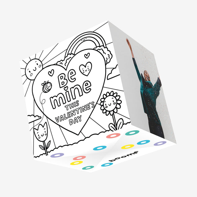 Be Mine Big Heart Valentine's Day Confetti-exploding Greetings Card